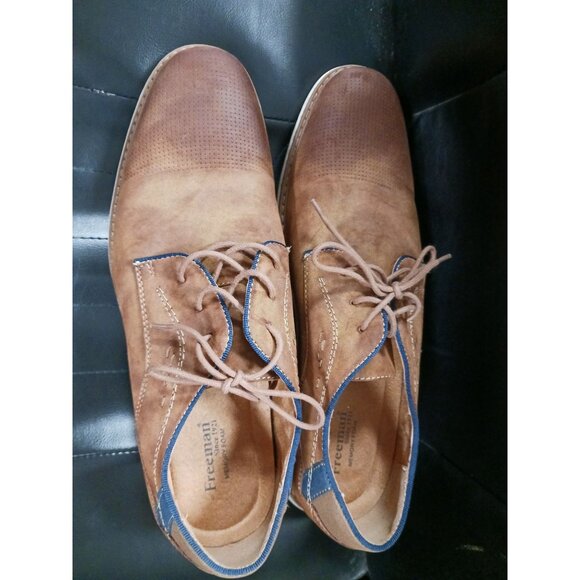 Freeman Sawyer Derby Style Lace Up Mens Shoes Size 13 M Brown Synthetic Suede - Picture 7 of 7